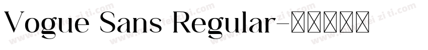 Vogue Sans Regular字体转换